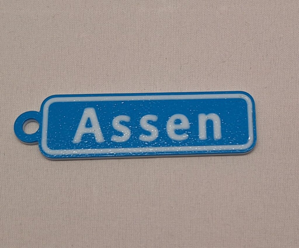 Assen Verkeersbord Sleutelhanger