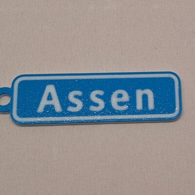 Assen Verkeersbord Sleutelhanger